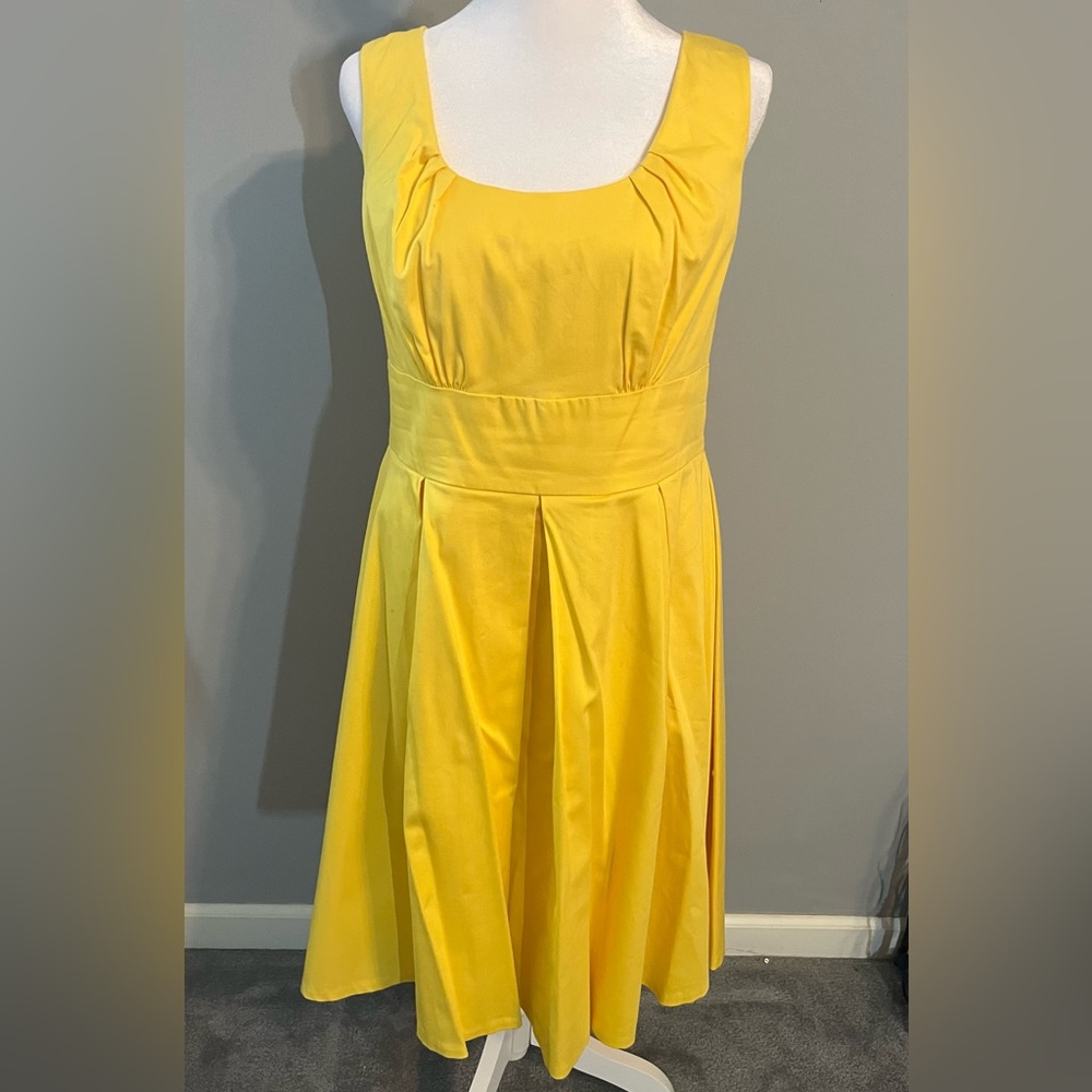 calvin klein yellow dress